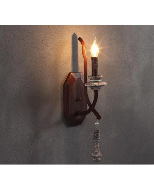 Creative American rural retro old wall lamp bedroom dining hall study staircase home stay decorative wall lamp