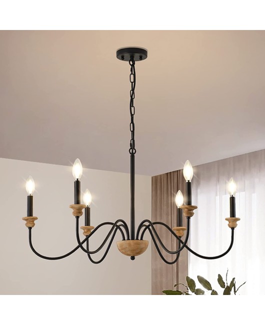 Simple and creative American rural wooden chandelier, living room, dining room, bedroom, coffee shop, clothing shop, home stay lamps