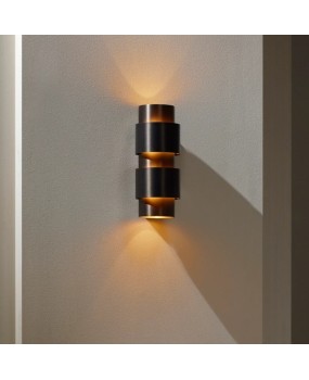 Modern luxury Nordic living room bedroom bedside lighting, TV background wall, corridor extremely simple copper metal wall lamp