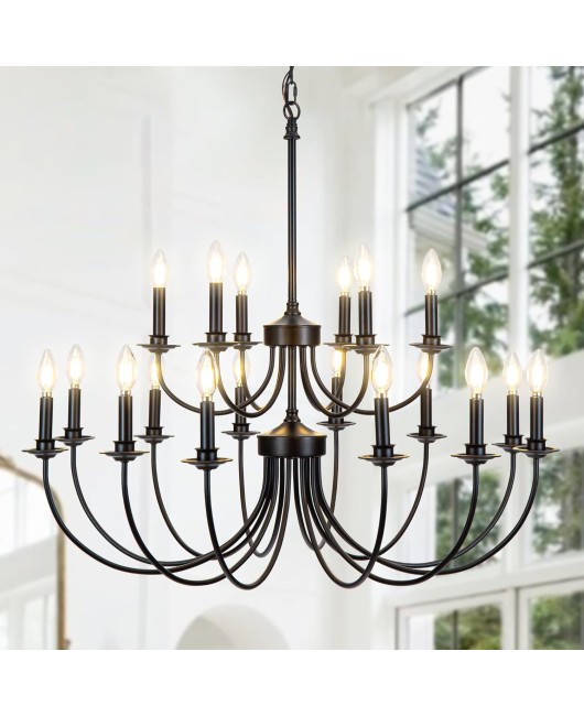 American countryside creative wrought iron multi head chandelier villa living room restaurant clothing store staircase light hotel lobby light