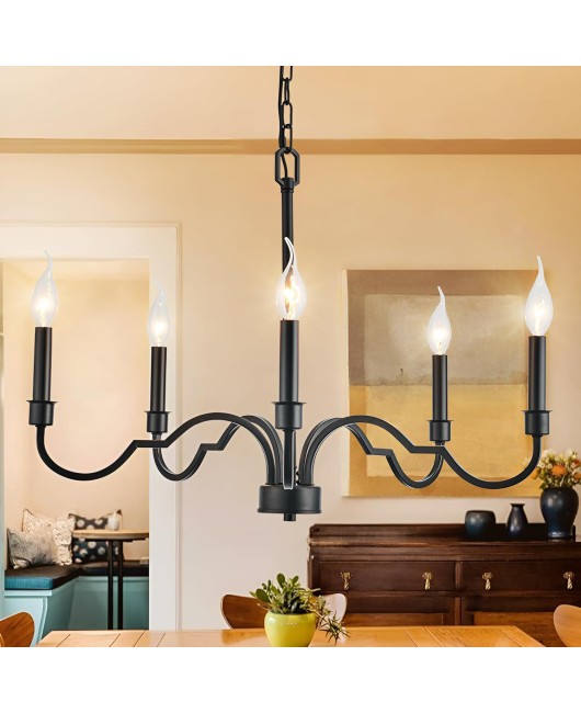 American countryside minimalist wrought iron chandelier, living room, dining room, bedroom, cloakroom, staircase, homestay, hotel, clothing store, lighting fixtures