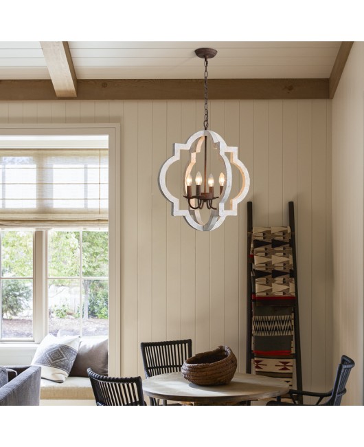 Cross border exclusive use of American style rural woodcraft antique chandeliers, living rooms, dining rooms, bedrooms, homestays, woodcraft lighting fixtures