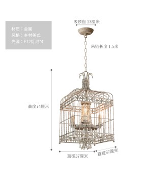 European, French, American retro vintage birdcage lights, pendant lights, creative industrial style designers, restaurant lighting fixtures, homestay decoration