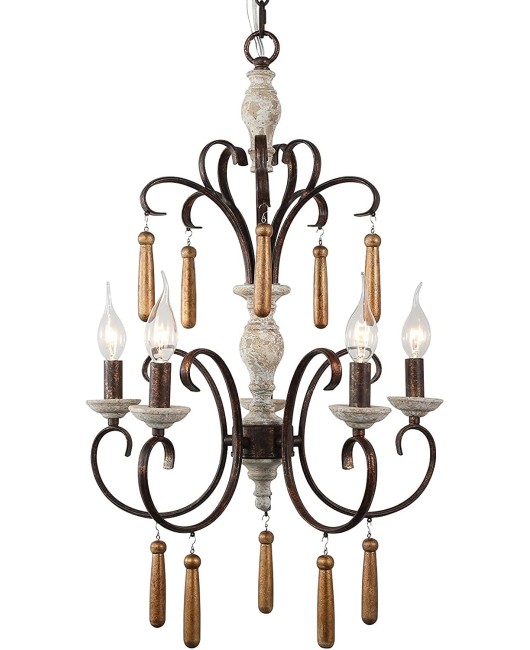 Creative American rural French retro old chandelier living room dining room hallway cafe home stay lamps