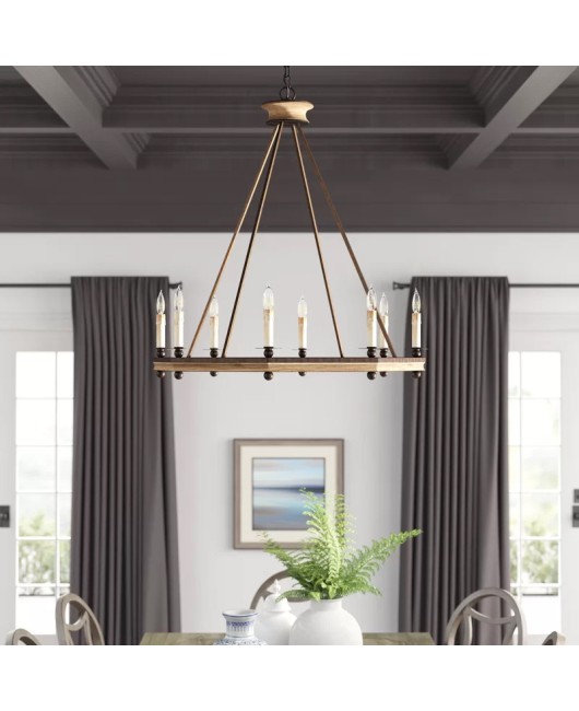 American style chandelier, French style countryside living room, solid wood retro style dining room, bedroom, rural countryside, industrial style, coffee shop lighting