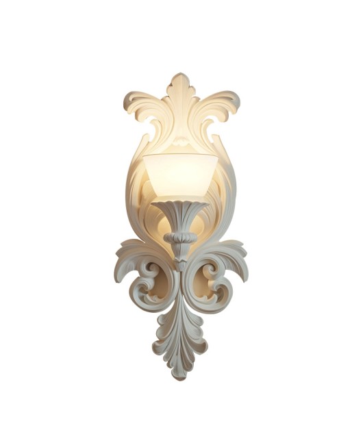 French gypsum wall lamp, light luxury carved aisle lamp, retro art cream style bedroom bedside creative lighting fixture casa