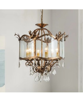 American restaurant pendant lights, vintage vintage dining table lights, French creative shops, commercial crystal lights, candles, bedroom lighting fixtures