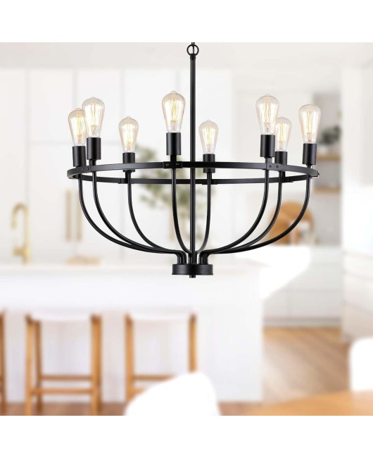 American style countryside minimalist wrought iron chandelier villa living room duplex restaurant clothing store homestay hotel Western restaurant light