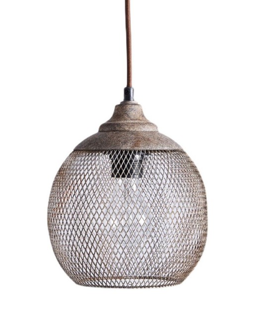 American retro industrial style single head iron mesh pendant light, creative restaurant light, living room combination light, designer lighting fixtures