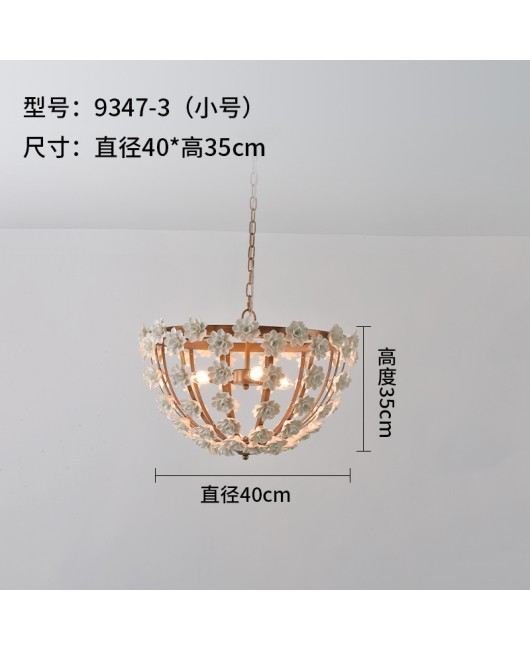 Creative American rural Nordic modern simple ceramic pendant lamp living room dining room bedroom princess room lamps