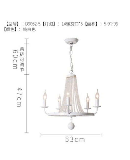 American countryside retro vintage French countryside crystal chandelier living room dining room bedroom clothing store mounted lighting fixtures