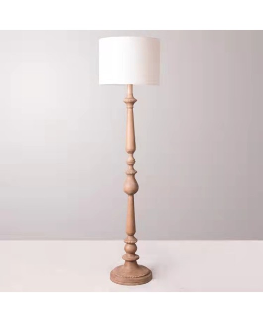 Creative American rural French simple solid wood floor lamp bedroom study living room home stay hotel decorative lamps