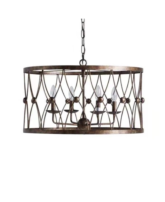 Creative American rural iron art retro chandelier living room dining room bedroom western restaurant coffee shop clothing shop decorative lights