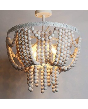 Cross border exclusive American style Bohemian style wooden bead ceiling lights for bedrooms, cloakrooms, corridors, and other decorative lighting fixtures