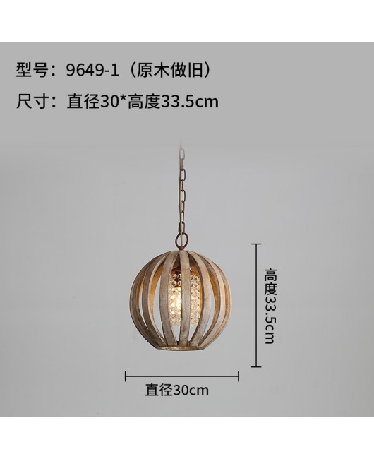 Cross border exclusive use of American style rural woodcraft antique chandeliers, dining room hangers, dining rooms, bar counters, corridor decorative lighting fixtures