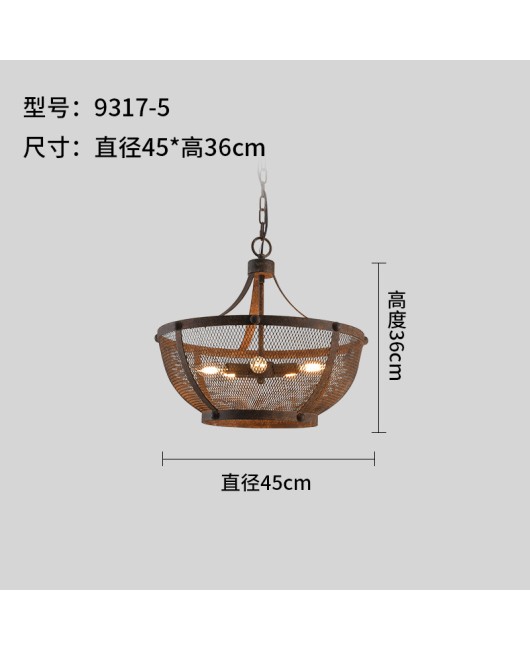 Cross border exclusive for American style rural retro antique iron bar, restaurant, dining bar, homestay, creative and personalized lighting fixtures