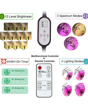 Ground mounted plant growth lamp 12V plant lamp fill light clip dimming timing full spectrum seedling simulation sunlight