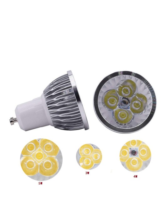 High power GU5.3 ultra high brightness Puri LED lamp cup 3w4w5w GU10 spotlight cup 12V low-voltage bulb MR16