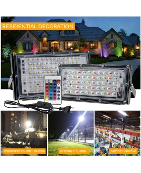 Flood light outdoor LED flood light RGB rainbow projection light 50W 100W landscape lighting light