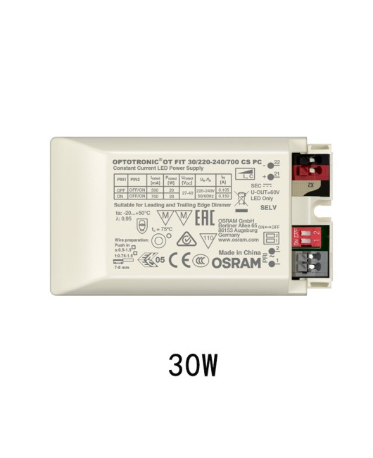 Osram controllable silicon constant current monochrome dimming power supply 8w40w flat panel lamp tube light LED driver power supply