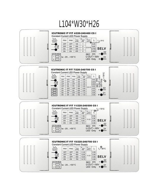 Mini LED constant current transformer power supply, Osram power supply, indoor built-in DIP Osram driver power supply