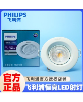 Economy ceiling Philips LED spotlights for small hills, home restaurants, hotels, anti glare embedded bullseye spotlights