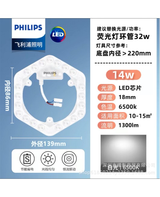 Philips Ceiling Light Panel Light Strip Replacement Non Perforated Magnetic Absorption Module Light Source Tri color Dimming LED Ceiling Light Core