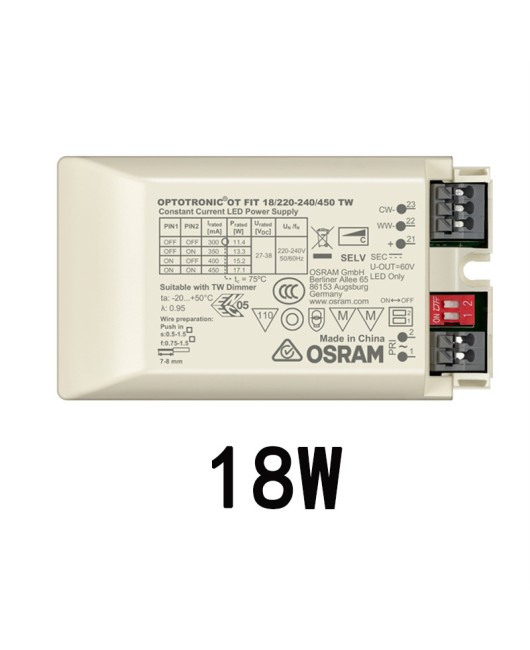 OSRAM constant current LED thyristor dimming and color adjustment driver power supply, flicker free Osram dual color driver