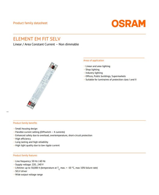 Osram isolated constant current transformer cabinet controller panel light line light built-in LED driver power supply