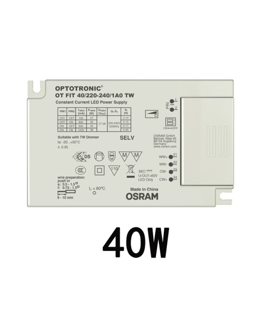 OSRAM constant current LED thyristor dimming and color adjustment driver power supply, flicker free Osram dual color driver