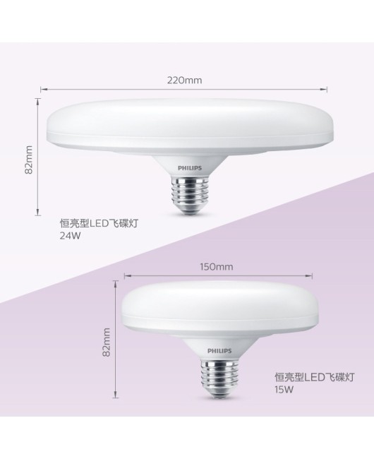 Ultra bright energy-saving Philips high color rendering LED ceiling mounted household E27 screw mouth high-power factory workshop UFO light