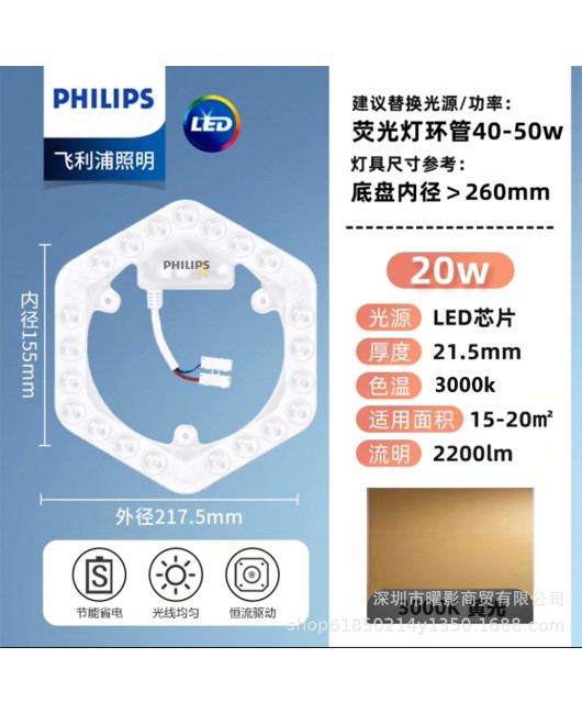 Philips Ceiling Light Panel Light Strip Replacement Non Perforated Magnetic Absorption Module Light Source Tri color Dimming LED Ceiling Light Core