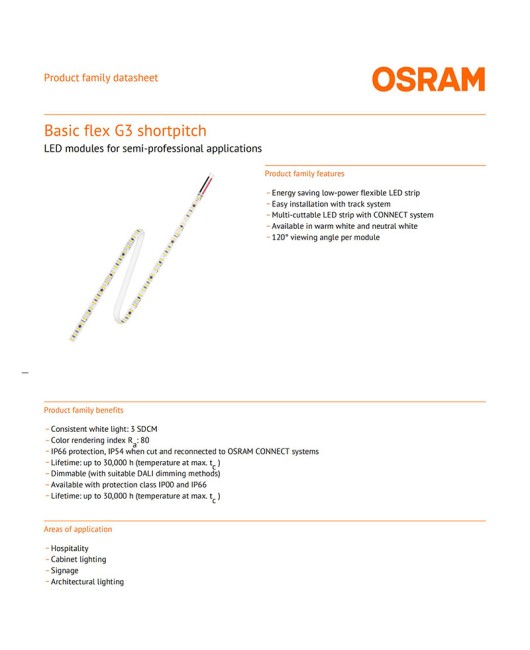 Osram indoor 24V light strip BF400S monochrome low-voltage light strip ceiling cabinet LED self-adhesive light strip