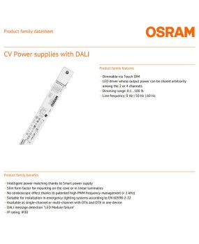 DALI2 dimming and color matching OSRAM constant voltage light strip driver 160W dual color 24V Osram LED driver power supply