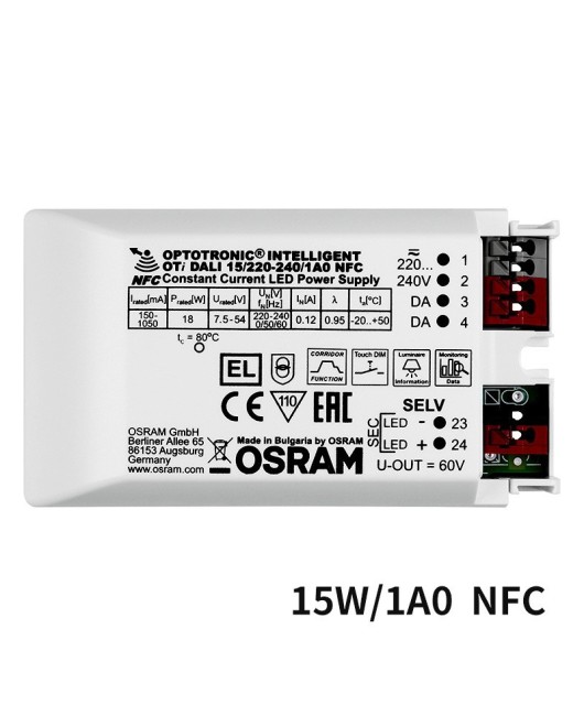 Non flicker constant current Osram Dali dimming power supply OSRAM flat light 35W indoor LED driver power supply