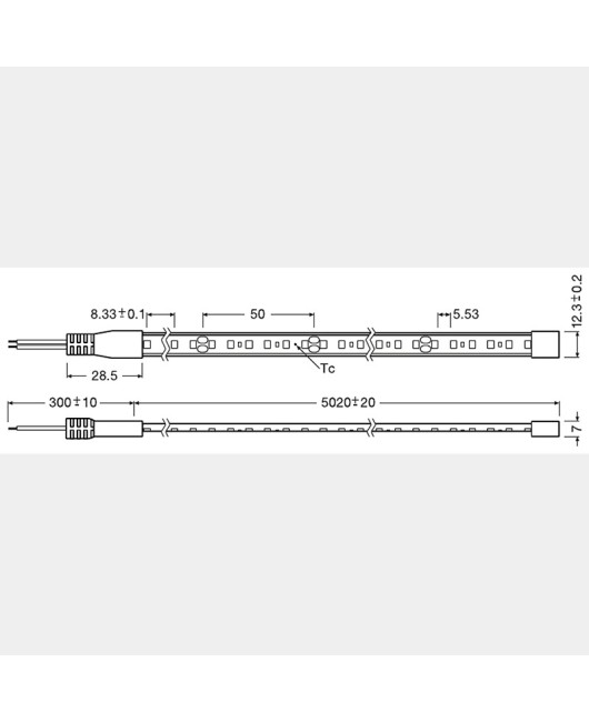 Osram Low Voltage 24V LED Strip BFP400S Outdoor IP66 Flexible Silicone Waterproof Monochrome LED Strip