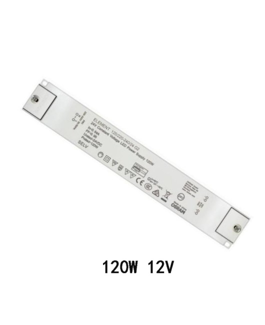 30w 60w 120w Osram 12V LED strip transformer driver with flicker free constant voltage LED driver power supply