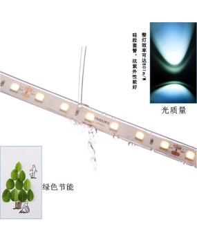 Outdoor waterproof 24V low-voltage flexible Philips LED strip wholesale engineering decoration S-shaped sleeve silicone LED strip