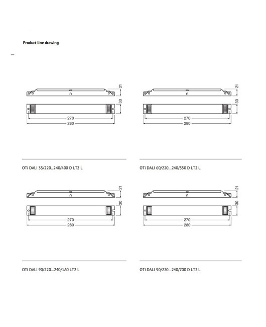 OSRAM non isolated OTi dali dimming power supply, strip linear light constant current LED driver power supply