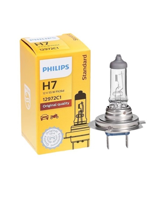 Philips car light bulb H7 12V55w low beam 12972 high beam fog lamp longevity front headlight anti-counterfeiting query