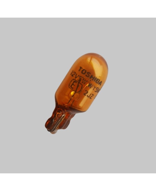 TOSHIBA Amber Automotive Leaf Board Steering Light Bulb Width Indicator 12V 5W WY5W E1 T10