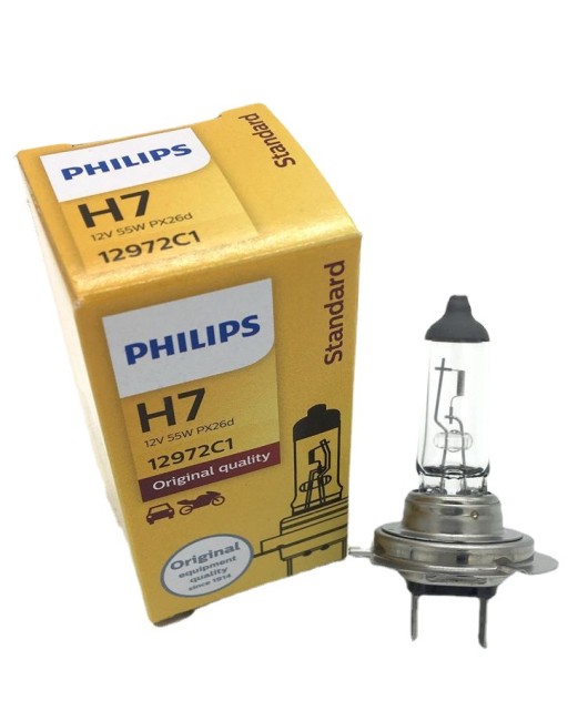 Philips car light bulb H7 bulb 12V55w low beam high beam headlight 12972 long-lasting front headlight fog light