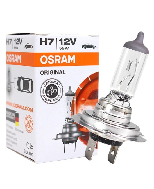 Osram car turn signal light bulb H7-12V55W 80W high and low beam headlights fog lights front headlights wholesale