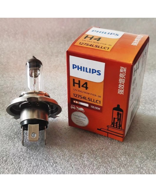 Philips H4 12V100/90w Automotive Light Bulb Brightening Halogen High Beam Low Beam Headlight 12754LSLL