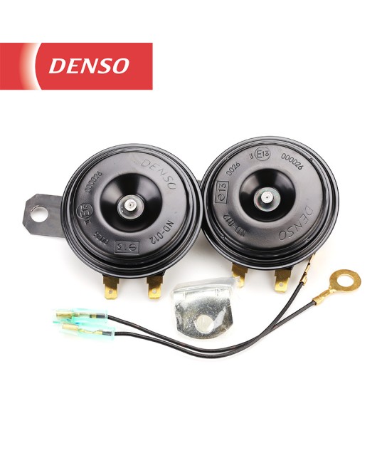 Denso car horn horn horn bowl type dual tone 12v super sound waterproof universal modification double plug genuine product