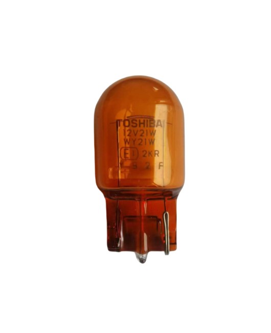 Toshiba T20 Monofilament Automotive Steering Light Bulb 12v 21w Amber Yellow wy21w Large Insert Bubble