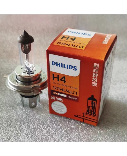 Philips H4 12V100/90w Automotive Light Bulb Brightening Halogen High Beam Low Beam Headlight 12754LSLL