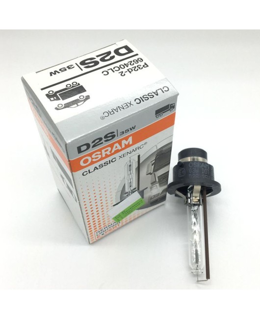 Osram D2S Xenon Light Bulb 35W Ultra Bright White Light 66240 High and Low Beam Integrated HID Lamp Automotive Light Bulb