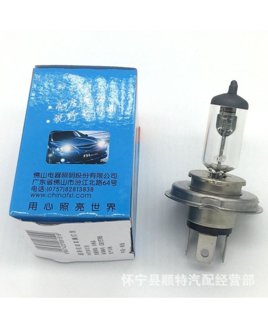 Foshan lighting car bulb H4 12V60/55W high beam low beam bulb car headlight halogen P43T