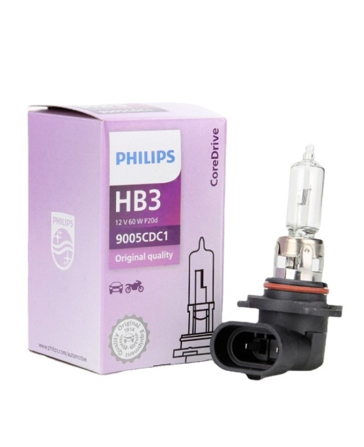 Philips car light bulb HB3 9005CDC1 12V60W high beam low beam headlight halogen longevity genuine